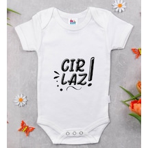 Bk Kids Cırlaz Tasarımlı Beyaz Bebek Body Zıbın-1 Çok Renkli