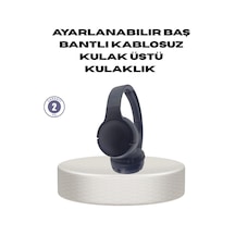Bluetooth - 429 - 5.0 Siyah Kablosuz Kulaklık 18 Saat Bat - Spt-gld - Katlanabilir Tasarım