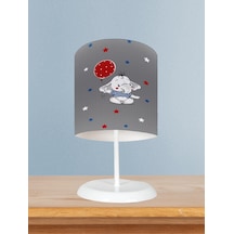 Mekta Home Bebek Ve Çocuk Odası Filli Kırmızı Balon Desenli Abajur