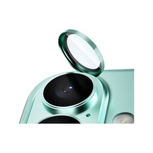 Apple Uyumlu iPhone 16 / 16 Plus Alüminyum Seri Kamera Lens Koruyucu Yeşil Yeşil