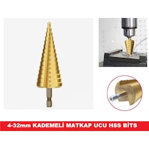 Kademeli Matkap Ucu 4-32mm Bits Saplı Hss -Kozalak Uç
