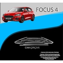 Ford Focus 4 Krom Cam Çerçevesi Paslanmaz Çelik