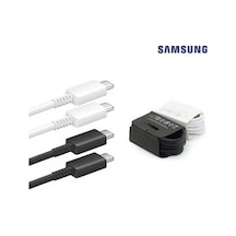 Samsung Uyumlu 25w Ve 45w Destekli Hızlı Type-c Şarj Kablosu 5amper Beyaz