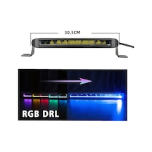 Space Offroad Sis Lambası Beyaz 50w 30,5 Cm Beyaz-sarı Gündüz Ledli 12-36v Adet / Lass360