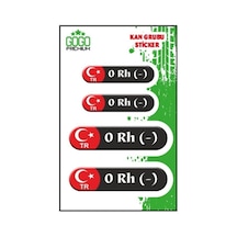 Kan Grubu Iıı 0 Rh - Siyah Dörtlü Damla Etiket