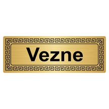 Vezne 7Cmx20Cm Metal Yönlendirme Levhası Altın Renk Metal