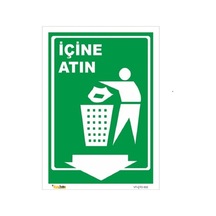 Dışına Değil Içine Atın - Isg Levhası Levha 15x21 Cm Sticker