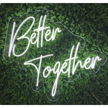 Twins Led Better Together Yazılı Neon Tabela Beyaz Model:model:16203366 Beyaz