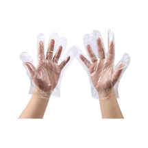 Şeffaf Poşet Hışır Eldiven 100'lü x 10 Paket L