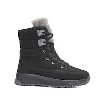 Kadın Kışlık Suya Dayanıklı Fermuarlı Bağcıklı Bot - Siyah - 39 Siyah