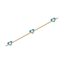 Diamond Line - Gülaylar - Sarı Altın 14 Ayar Kalp Bileklik Standart N11.21826 Sarı Altın