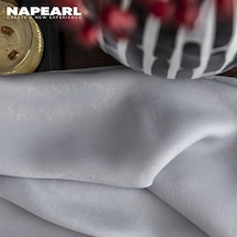Gri 1 Adet Napearl Tül Şeffaf Düz Renk Perde Oturma Odası Için Yumuşak Modern Pencere Tül Perde W100cm X L260cm