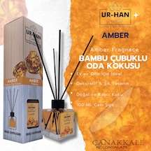 Amber Bambu Çubuklu Oda Kokusu 100 Ml Cam Şişe