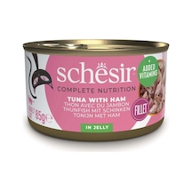 Schesir Jelly Ton Balıklı Ve Jambonlu 85 Gr Yetişkin Konserve Kedi Maması
