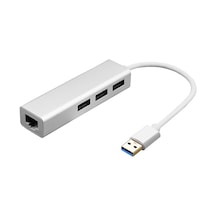 Skycity Gri Usb-c'den Rj45'e Donüştürücü: 3.0 Hub, Kablolu Gigabit Ağ Kartı, Sürücü Olmadan Kullanıma Hazır Ağ Portu Hub'ı