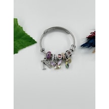 Bhs Life Kadın Charm N Harfi & Kelebek Çelik Bileklik