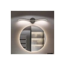Wave Modern Tasarım Siyah Renk Gün Işığı Ledli Banyo - Mutfak - S Siyah