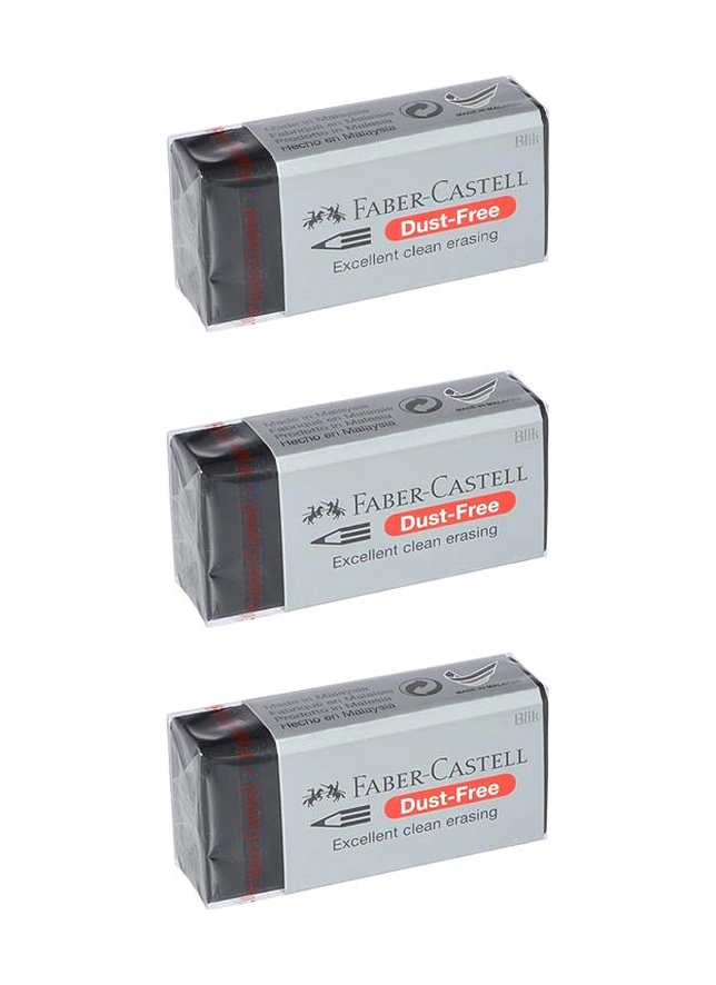 Faber Castell Dust Free Silgi Siyah 3 Adet 187171