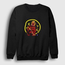 Presmono Unisex Logo Nirvana Kurt Cobain Sweatshirt Siyah