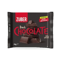 Züber Dark Chocolate Bitter Çikolata 42 G 2'li Paket