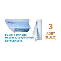 Laminasyonlu Muayene Masa Sedye Örtüsü 50 CM x 50 M 3 Rulo