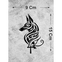 Anubis Sticker - Eski Mısır Mitolojisi - Ölüler Tanrısı - Araba Oto Motosiklet Karavan Pc Laptop Sticker - 00351 15x9 Cm