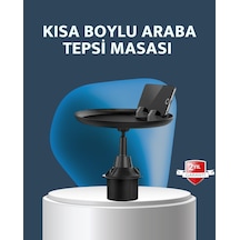 Araç İçi 360 Ayarlanabilir Bardaklık Tepsisi Geniş Yüzeyli Ve Telefon Standlı