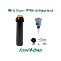 Rain Bird Rvan14360 Döner Nozul Tam Tur 2,4 - 4,6 Mt. Ve Us400 Boş Gövde Seti