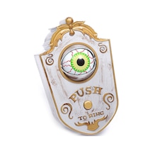 Yaozixa Korkunç Tek Gözlü Kapı Zili - Işık Efektli Cadılar Bayramı Dekorasyonu Beyaz