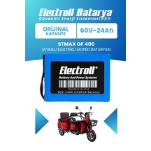 Stmax Gf 400 Uyumlu Batarya  Kapasite Lifepo4 60v 24ah Elektrikli Moped Bataryası