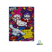 Hello Kitty 99 Parça Ayaklı Puzzle Dekoratif Çocuk Yapbozu 0217