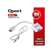 Qport Q-hd-vgj Hvj Hdmı To Vga Cevırıcı+ Ses Jack-107902