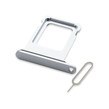 Apple Uyumlu iPhone 15 Plus Sim Çekmecesi Çift Simli Modeller İçin Sim Kart Yuvası Beyaz Renk