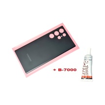 Tkgz Samsung Galaxy Uyumlu S22 Ulta Arka Pil Batarya Kapağı Cam+b-7000 Siyah