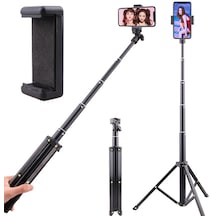 Cbtx T9 140cm Teleskopik Telefon Tutucu Selfie Stick Canlı Akış Fotoğrafçılık Tripod Stand Telefon Klibi + Depolama Çantası