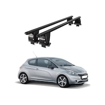 Royal Peugeot 208 2012 - 2015 Uyumlu Siyah Kilitli Ara Atkı Port Bagaj Tavan Barı