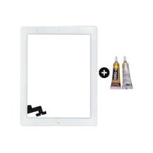 Apple Uyumlu iPad  2.nesil A1395-a1396-1397 Servis Home Tuşlu Dokunmatik Beyaz + B7000