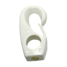 Lastik Halat Ucu Kancası Plastik Beyaz 10mm