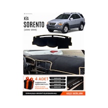 Kia Sorento 2006-2009 Uyumlu Torpido Koruma, Torpido Örtüsü, Torpido Kılıfı - Siyah-bej - Kı018