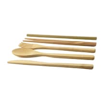 Bej 7 Adet Takım Elbise Taşınabilir Çatal Seyahat Çevre Dostu Çatal Kaşık Seti Dahil Yeniden Dilim Çatal Bıçak Kaşık Tk. 56470381