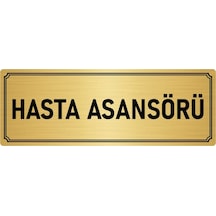 Metal Yönlendirme Levhası, Departman Kapı İsimliği Hasta Asansörü 10x20 cm Altın Renk