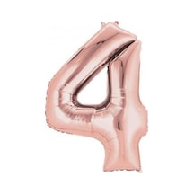 100 Cm Rose Gold Rakam 4 Folyo Balon Beyaz