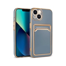 Zore İphone 13 Uyumlu Ogaa Bark Kartlıklı Kılıf-mavi