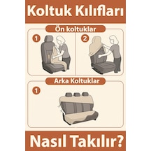 Peugeot Oto Koltuk Kılıfı Servis Kılıfı Uyumlu %100 Penye 206 Serisi Ön Arka Penye Set Lacivert