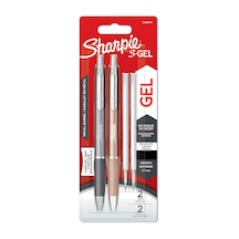 Sharpie S-gel Metal Jel Kalem, 0,7 Mm Uç, Metal Gri & Bronz 2'li Paket, Siyah Mürekkep Genel