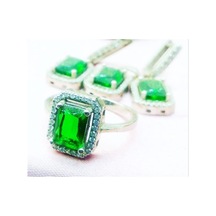 Oriental Kuyumculuk Jewellery Zümrüt Gümüş Set Gümüş
