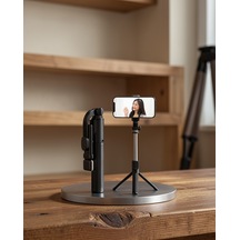 Kablosuz Bluetooth Selfie Çubuğu 360 Dönebilir Başlık Xuczzzselfieçubuğu-2