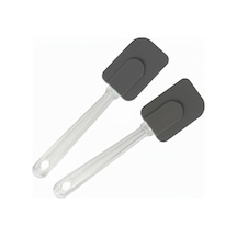 Silikon Spatula, Mutfak Kullanımı İçin Şeffaf Saplı Askılı 2, Antrasit Diğer
