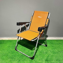 Outdoor Argeus Rock Katlanabilir Kamp Sandalyesi Bardaklı - Şeftali A-09
