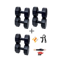 Ps Spor 3 Çift Dambıl Set 6 Kg + 8 Kg + 10 Kg + Eldiven Ayarlanabilir Sayaçlı Yay Ve Atlama İpi